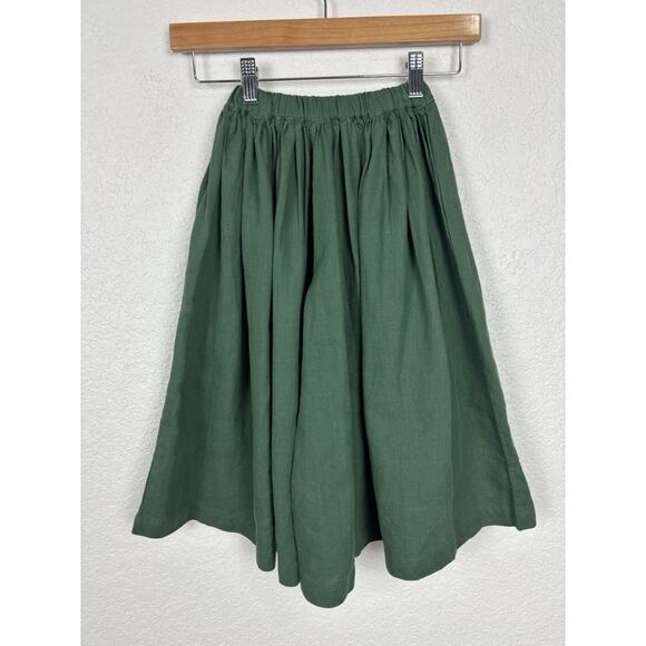 Tambere Girls Wide Leg Pants Size 6 Green Minimalist Boho Korean Comfort Playful - Picture 5 of 7